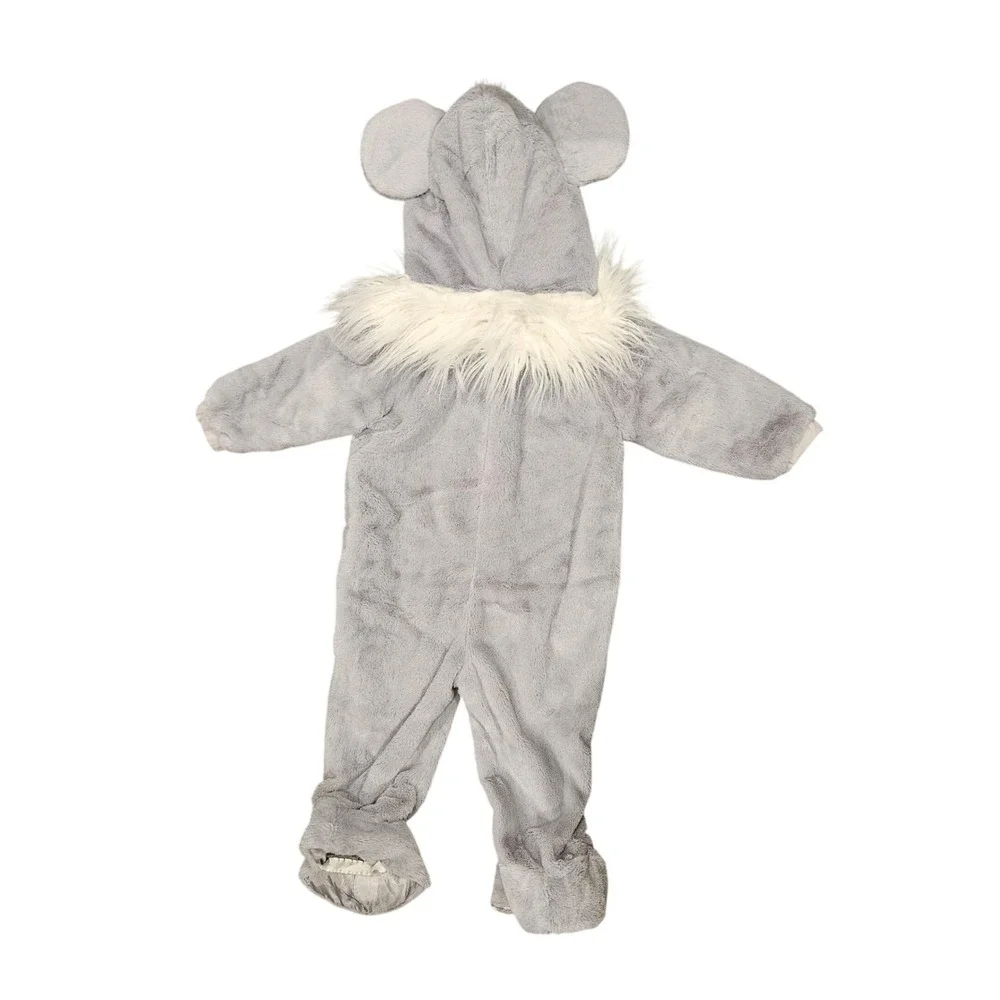 Koala Bear Animal Halloween Costume Plush‎ Faux Fur Gray 18-24m
